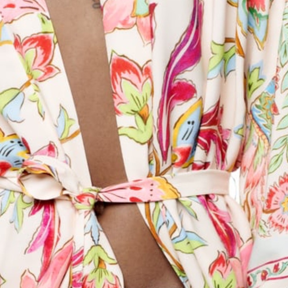 Zara New Belted Printed Kimono Multicolored. Size S, New with tags. - Picture 4 of 12